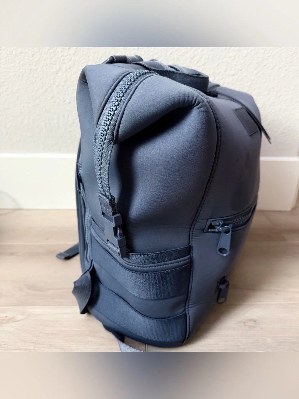 Dagne Dover Indi Neoprene blue grey diaper backpack